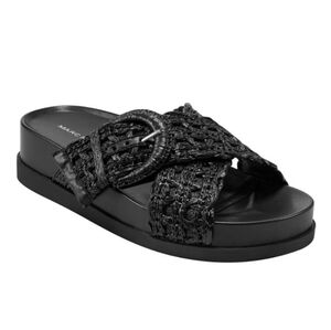 MARC FISHER Women's Welti Woven Slip-On Flat Footbed Sandals SIZE 7.5 NIB